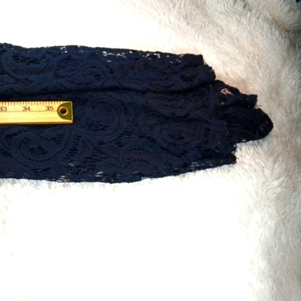 Objex 90s, Vintage Gothic Style Black Open Lace Open Front Duster Women's Small. - Picture 9 of 10